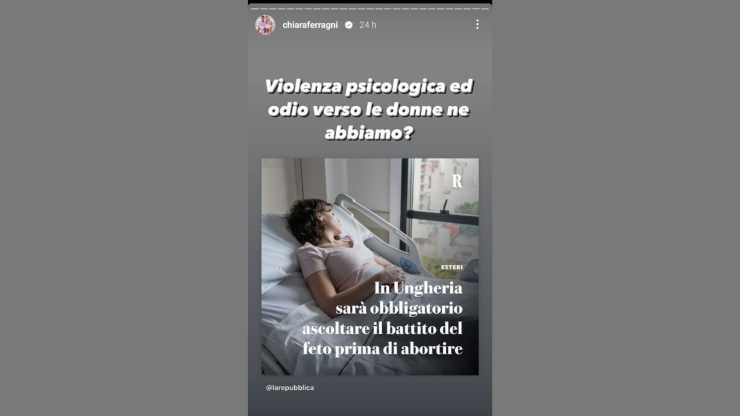 chiara ferragni aborto