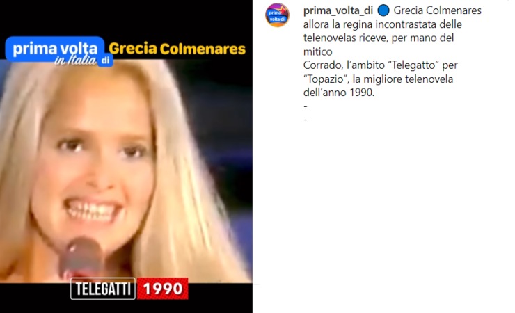 grecia colmenares giovane prima volta tv italia
