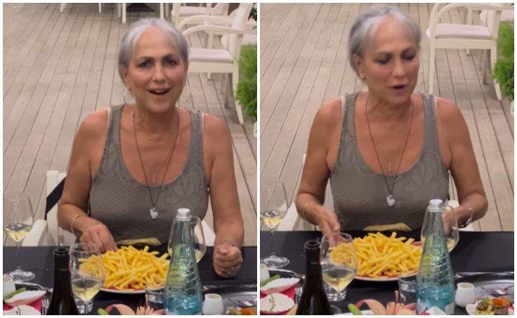 alessandra celentano patatine cena dieta